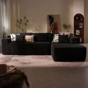 Verve 106 in. Wide Square Arm 2-Piece Modern Corduroy Fabric L-Shape Modular Sectional